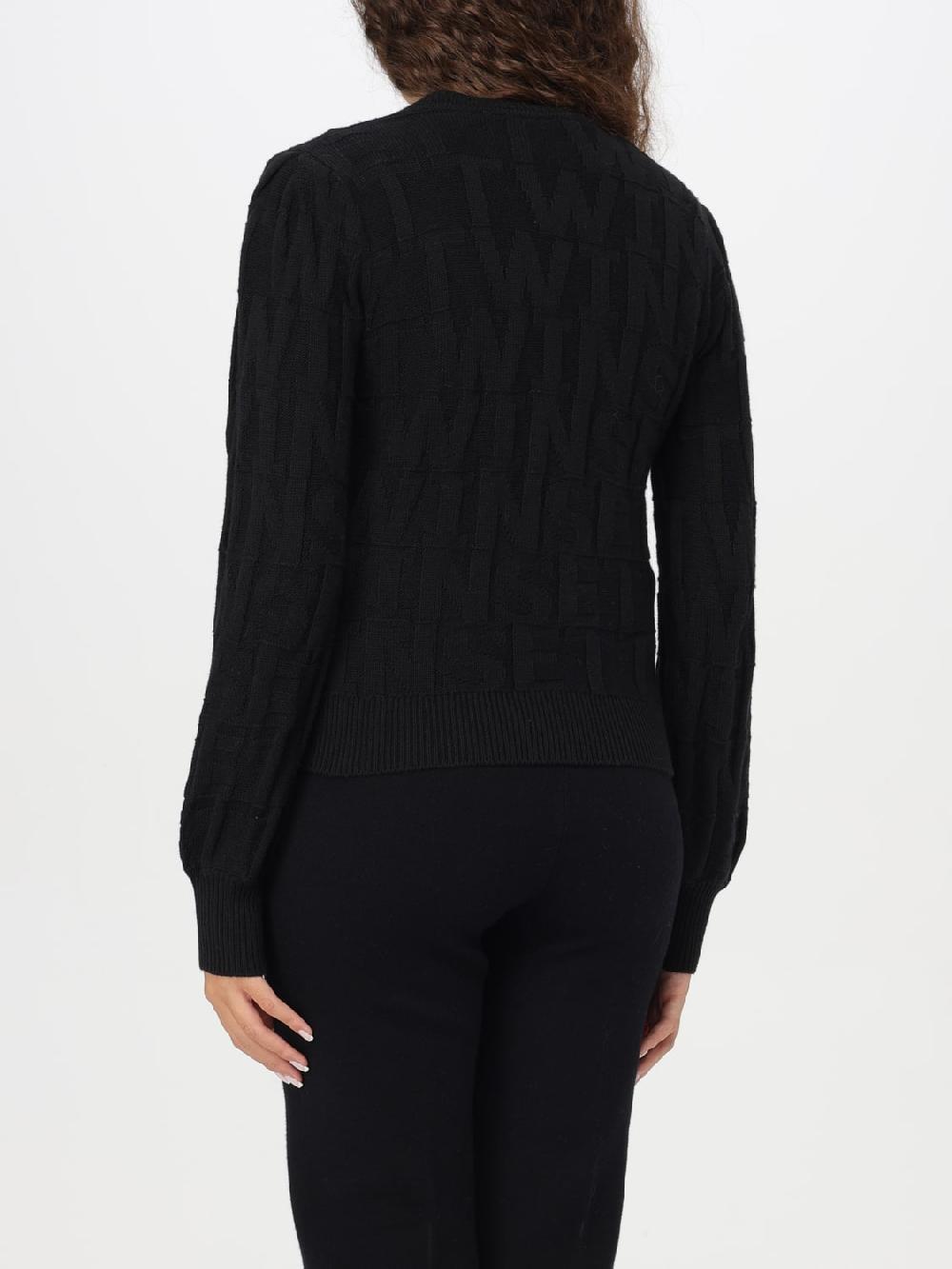 Giglio Cardigan Logato Twinset In Misto Cashmere
