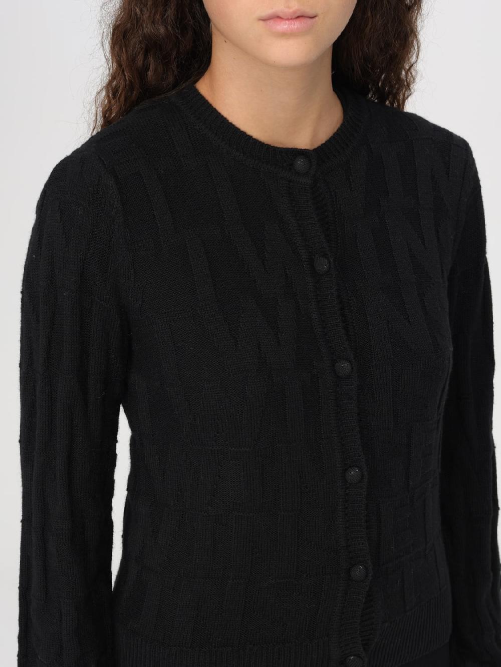Giglio Cardigan Logato Twinset In Misto Cashmere