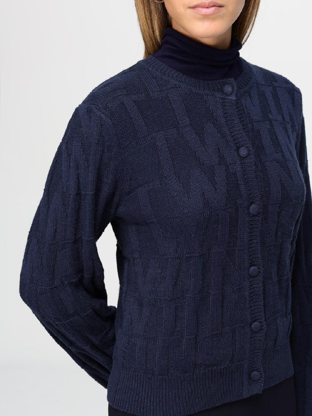 Giglio Cardigan Logato Twinset In Misto Cashmere