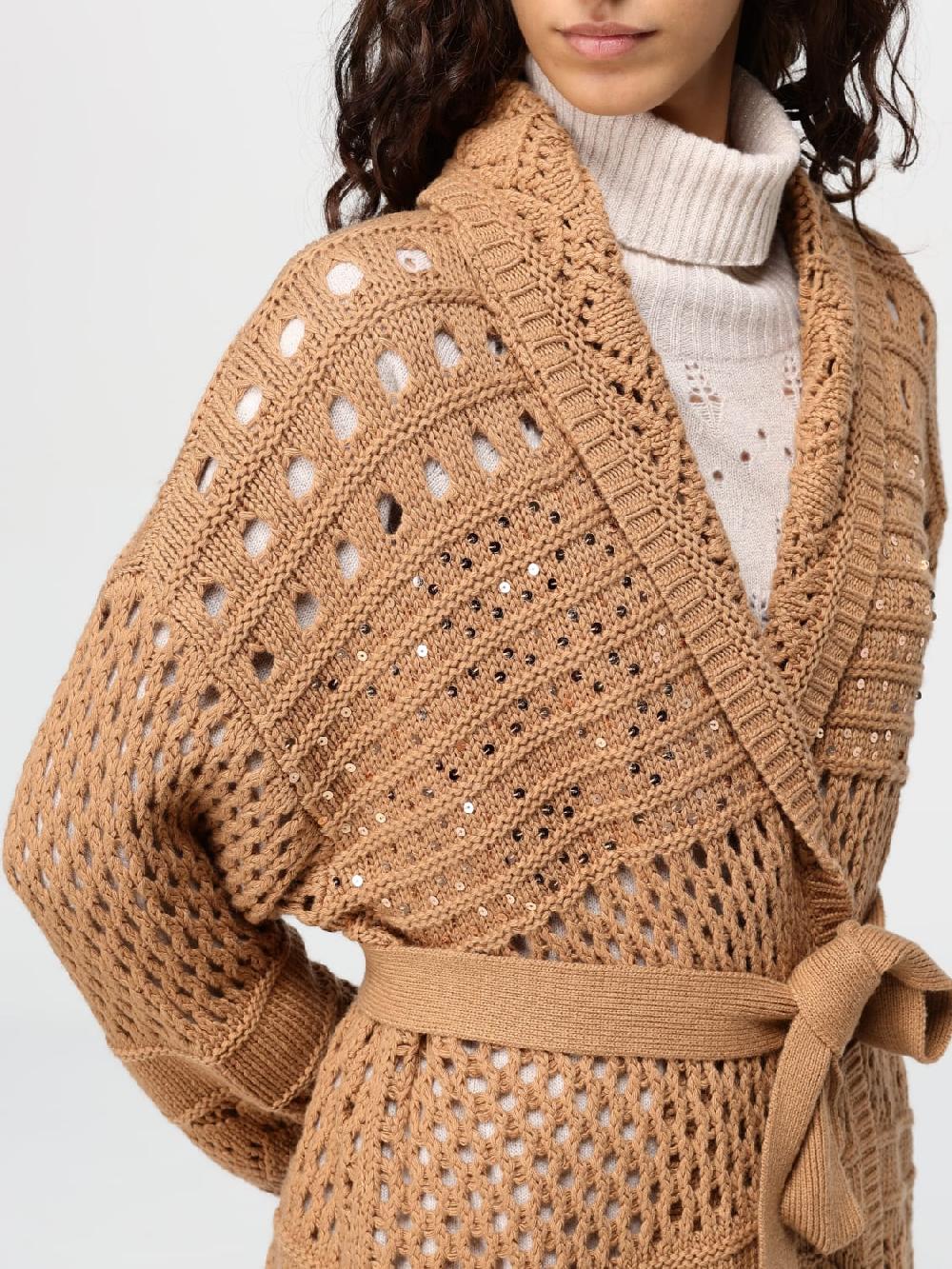 Giglio Cardigan Twinset In Misto Lana E Cotone