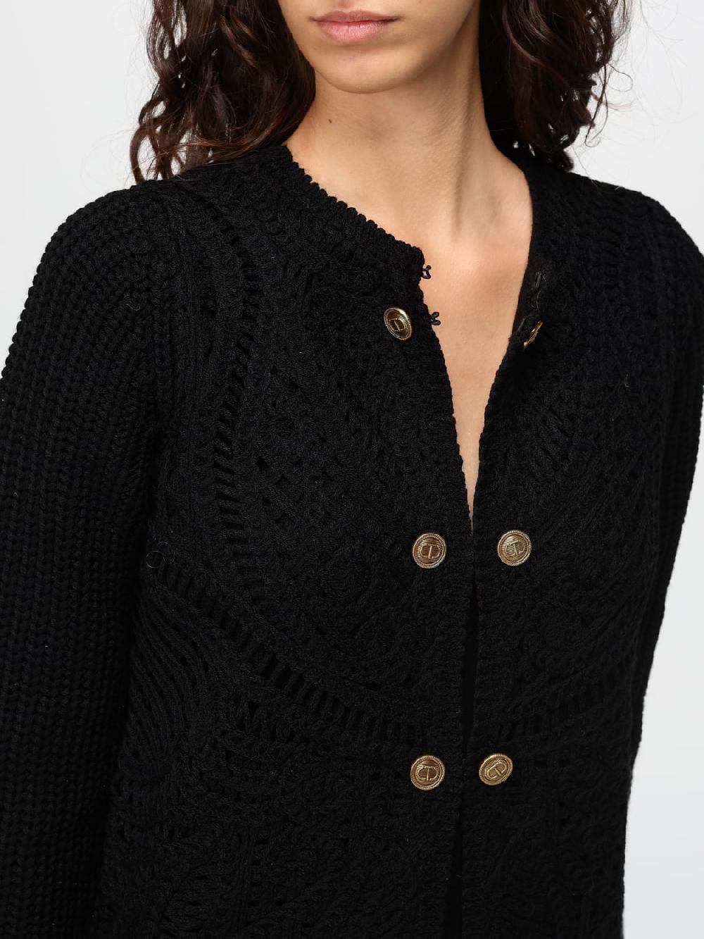 Giglio Cardigan Twinset In Misto Lana