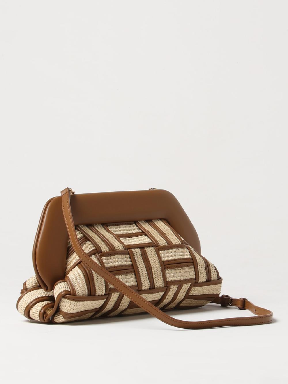 Giglio Clutch Bios Themoirè In Rafia Intrecciata