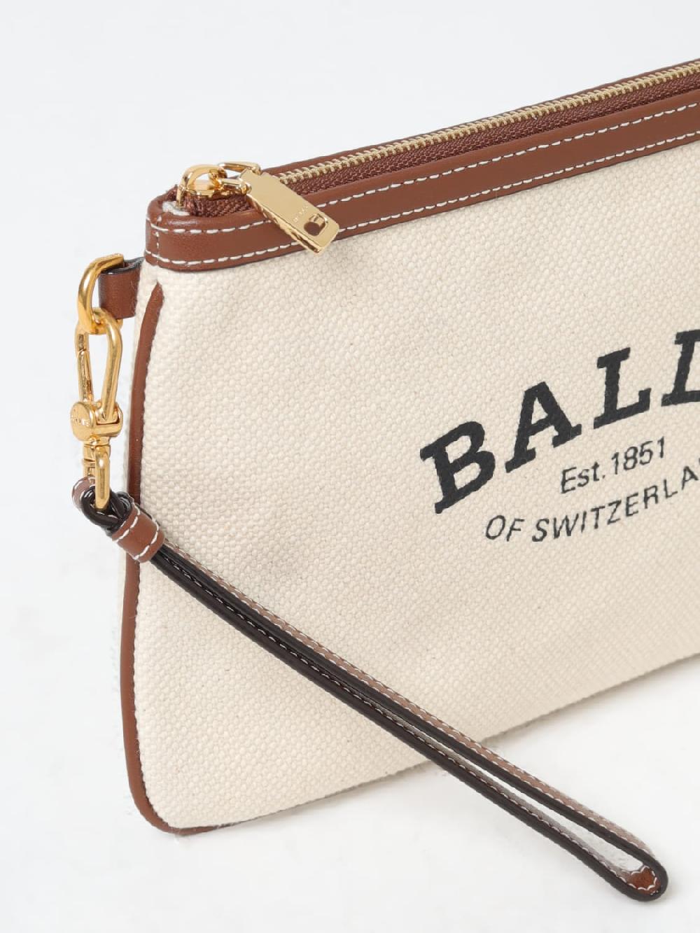 Giglio Clutch Certhe Bally In Canvas E Pelle