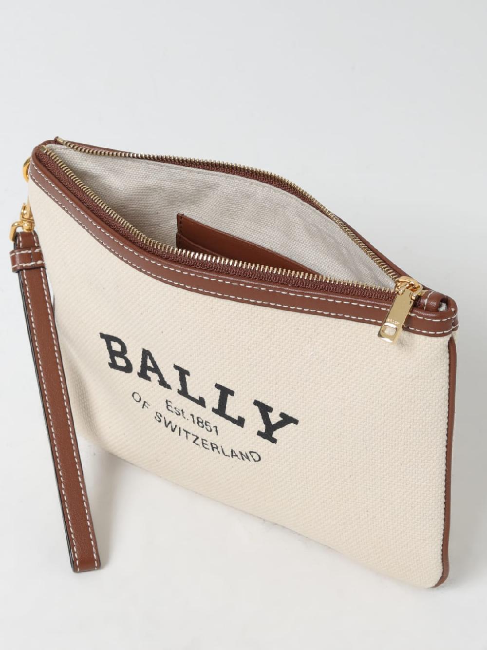 Giglio Clutch Certhe Bally In Canvas E Pelle