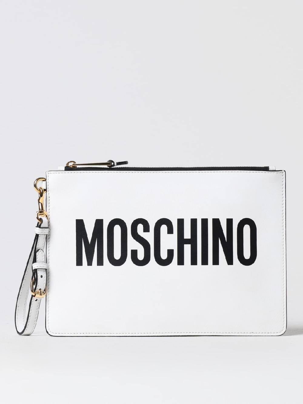 Giglio Clutch con logo Moschino Couture