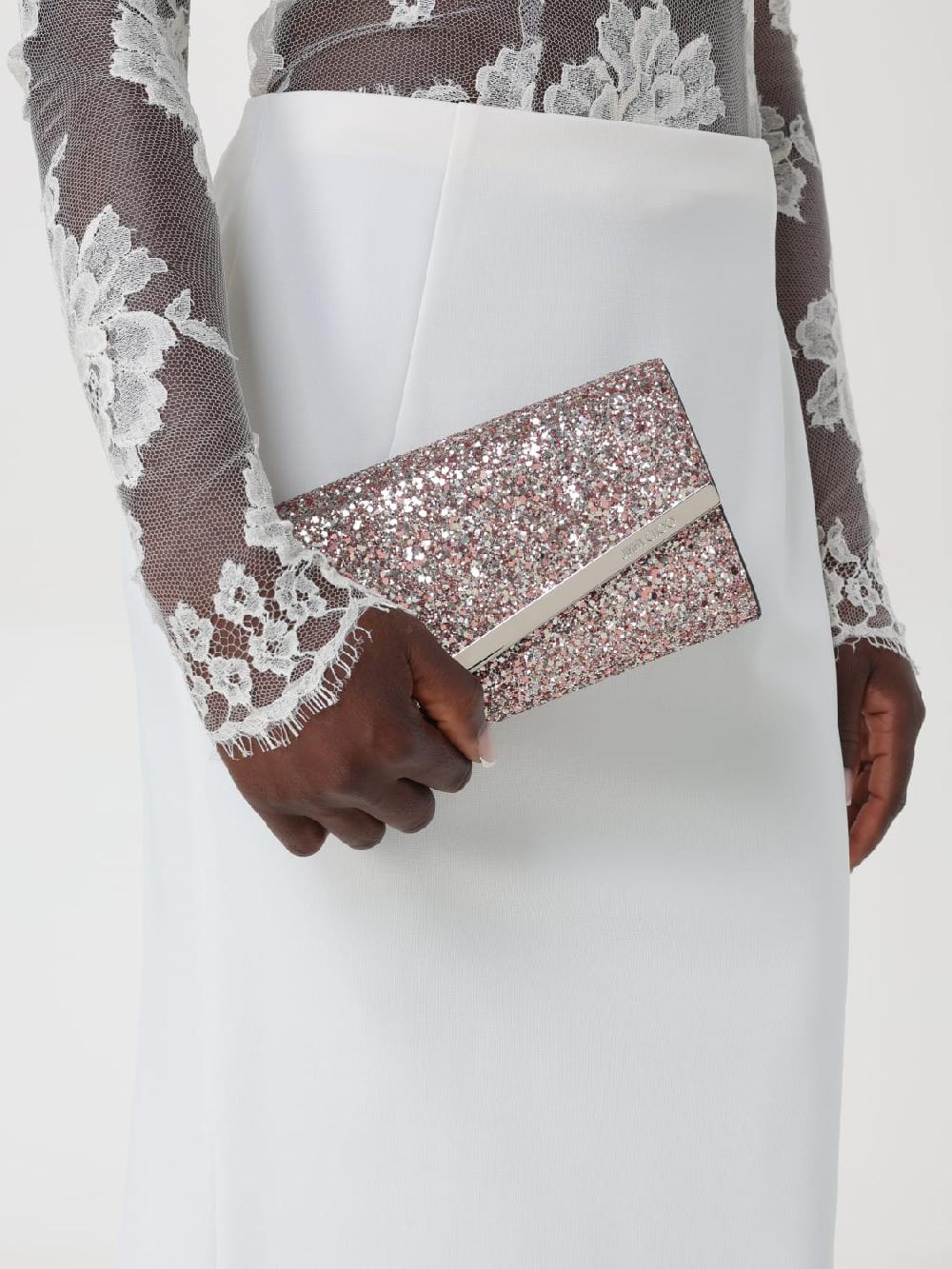 Giglio Clutch Emmie Jimmy Choo In Pelle Glitter