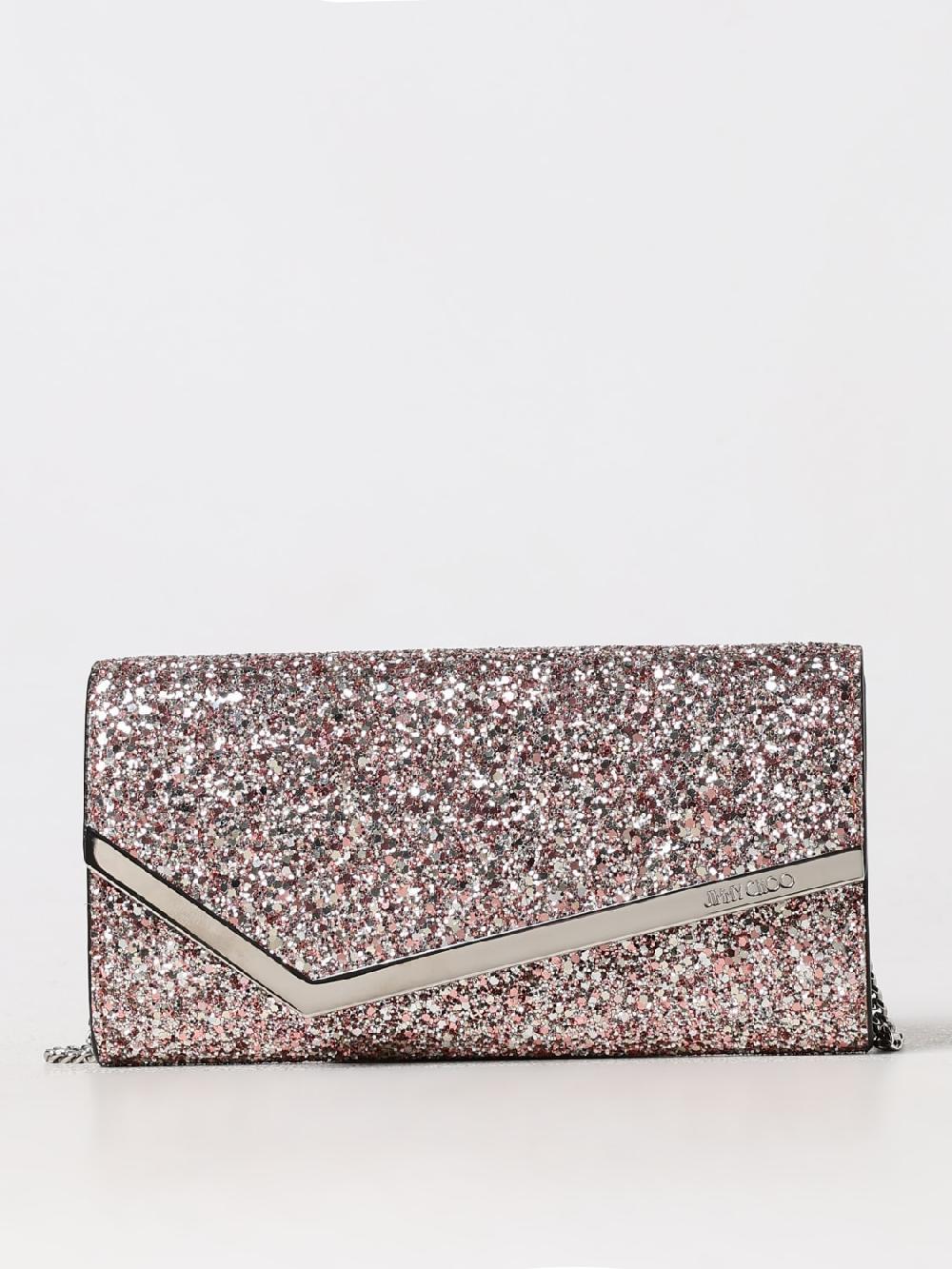 Giglio Clutch Emmie Jimmy Choo in pelle glitter