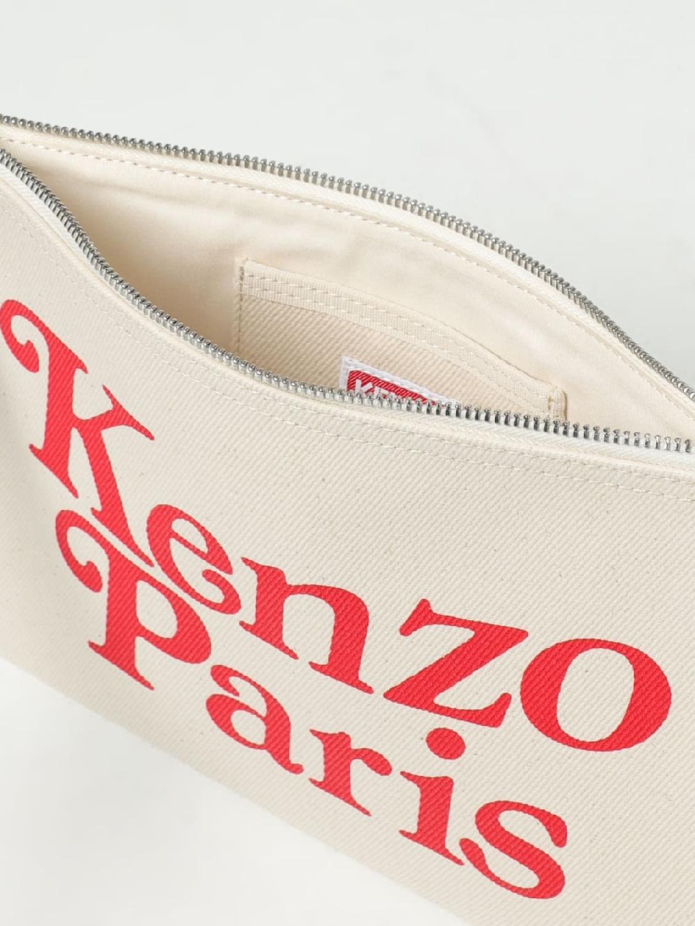 Giglio Clutch Kenzo In Canvas Con Logo