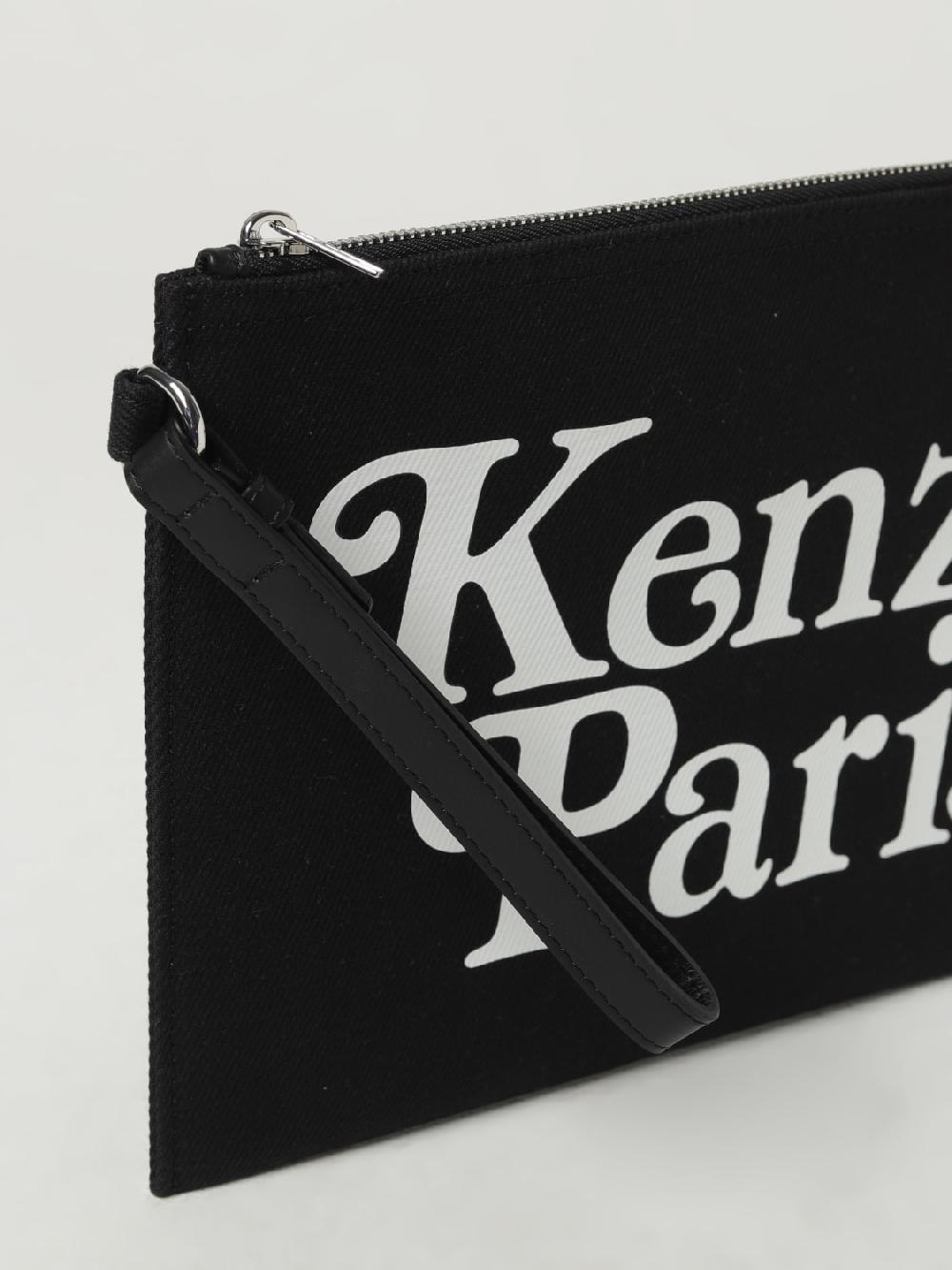 Giglio Clutch Kenzo In Canvas Con Logo