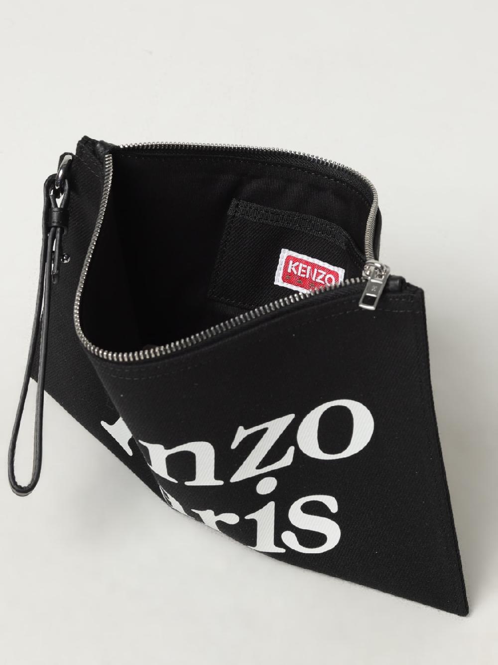 Giglio Clutch Kenzo In Canvas Con Logo