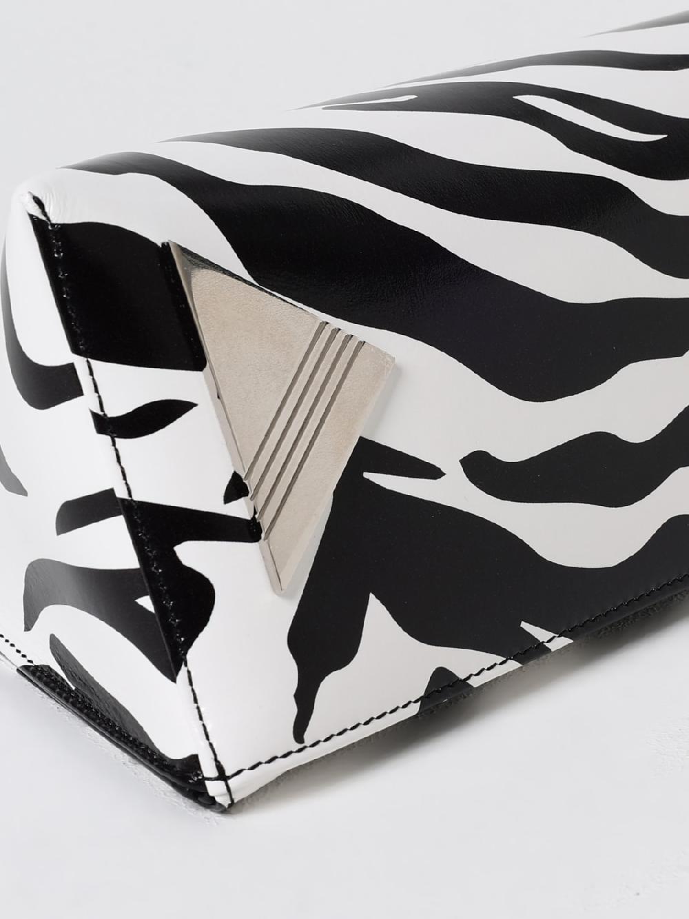 Giglio Clutch The Attico In Pelle Stampa Zebrata