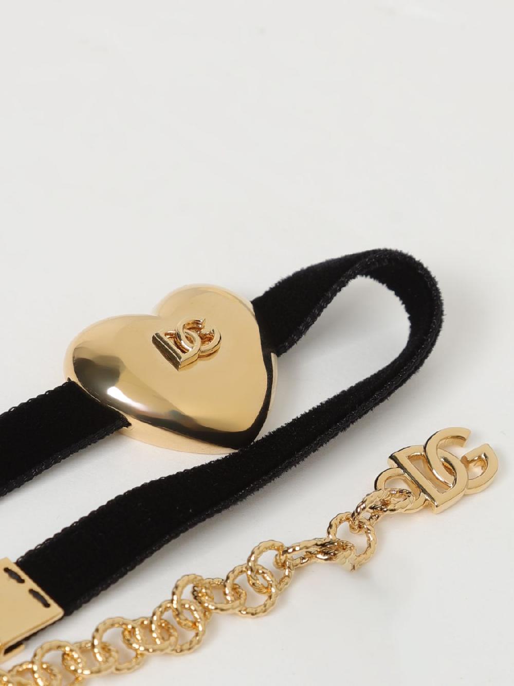 Giglio Collana Dolce & Gabbana In Velluto Ed Ottone