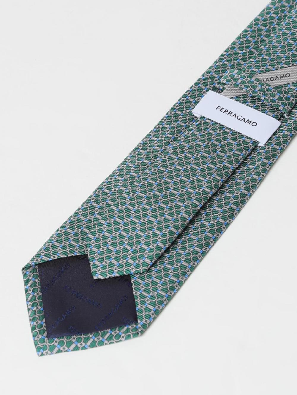 Giglio Cravatta Gancini Ferragamo In Seta Jacquard