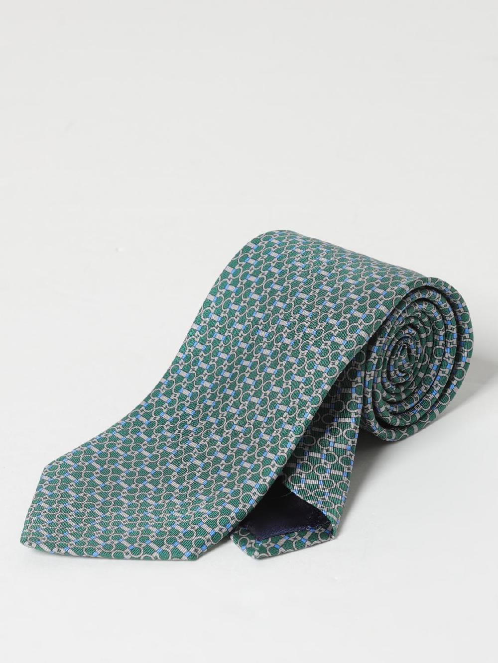 Giglio Cravatta Gancini Ferragamo in seta jacquard