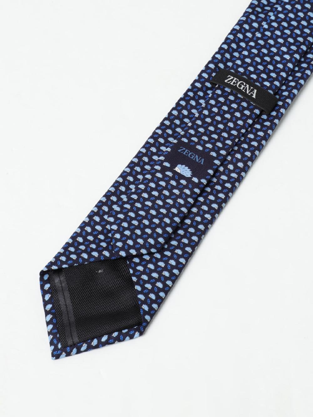 Giglio Cravatta Zegna In Seta Stampata