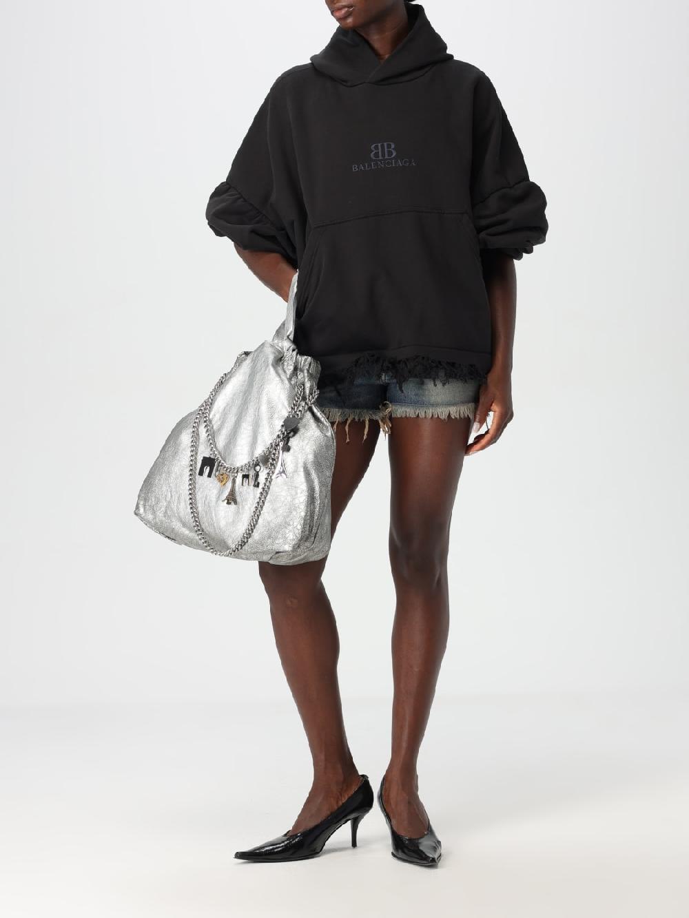 Giglio Felpa Balenciaga In Cotone Sfrangiato