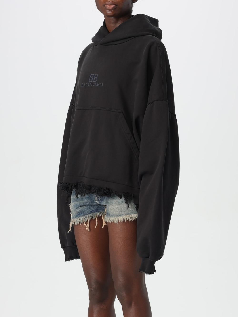 Giglio Felpa Balenciaga In Cotone Sfrangiato