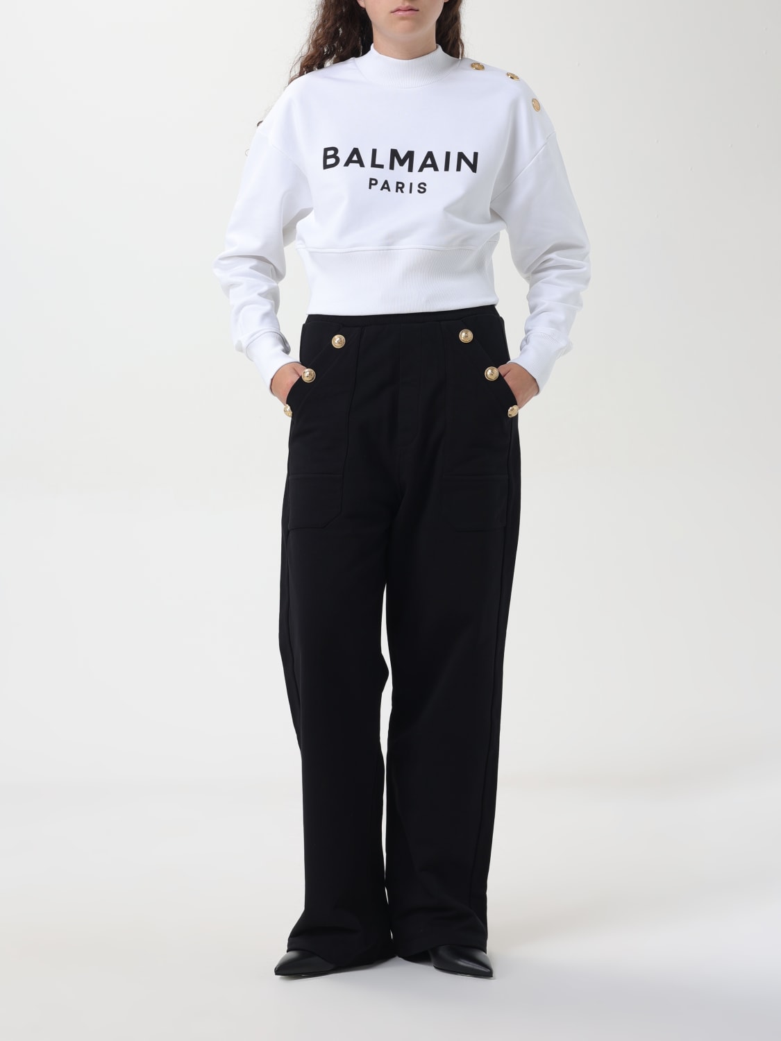 Giglio Felpa Balmain In Cotone Con Logo