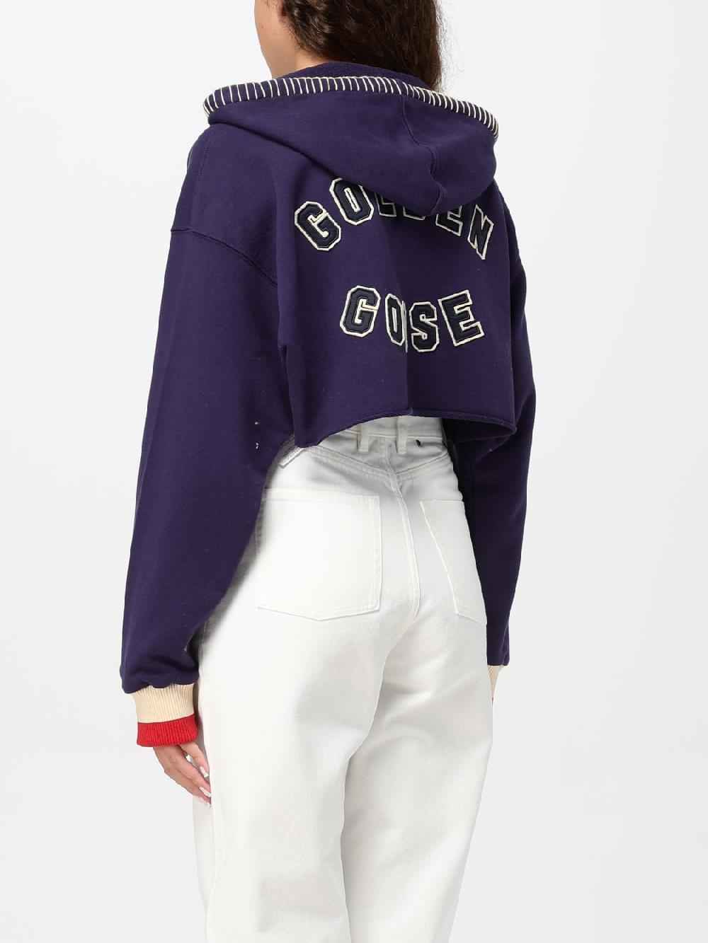 Giglio Felpa Con Cappuccio Crop Golden Goose