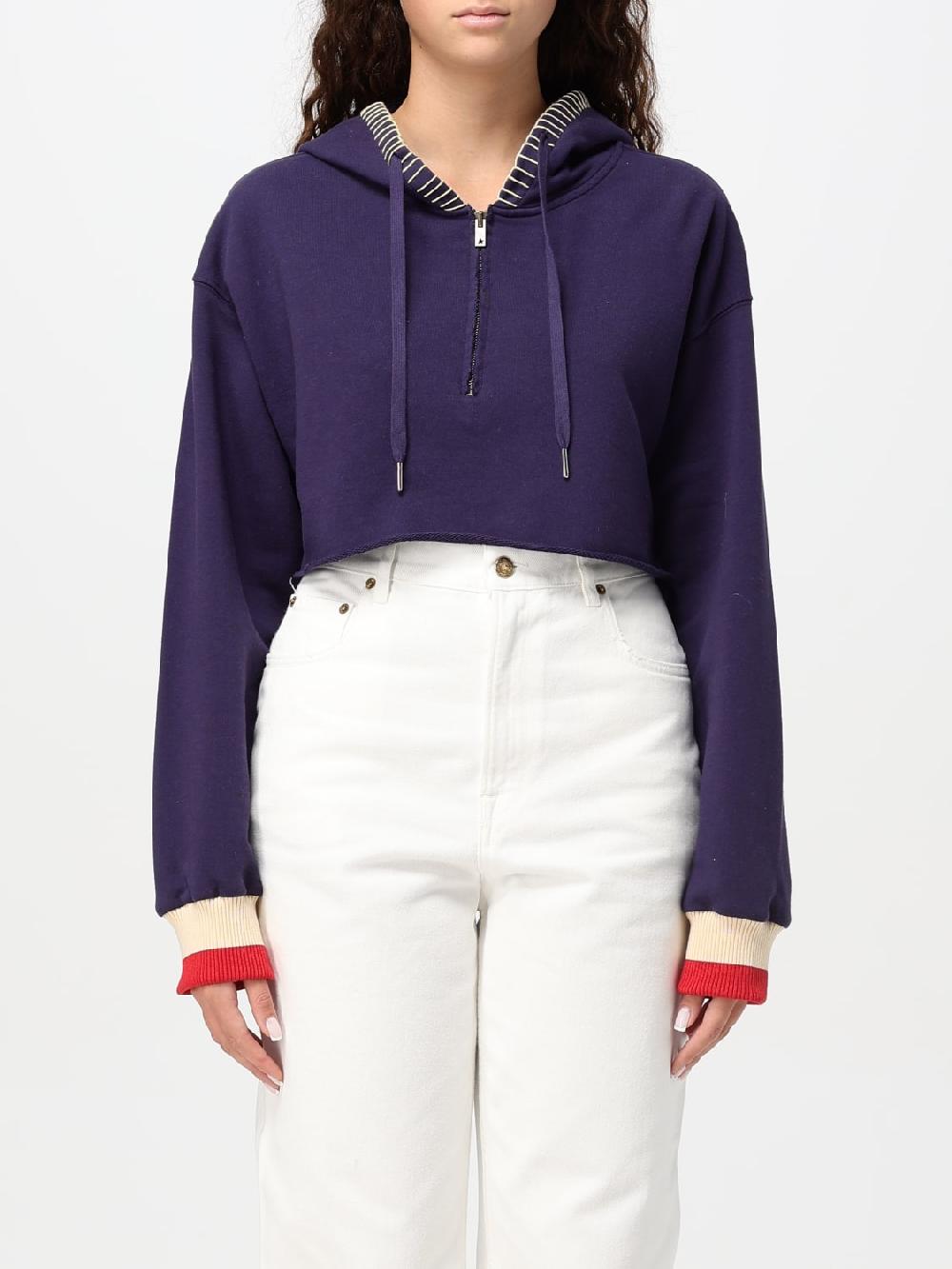 Giglio Felpa con cappuccio crop Golden Goose