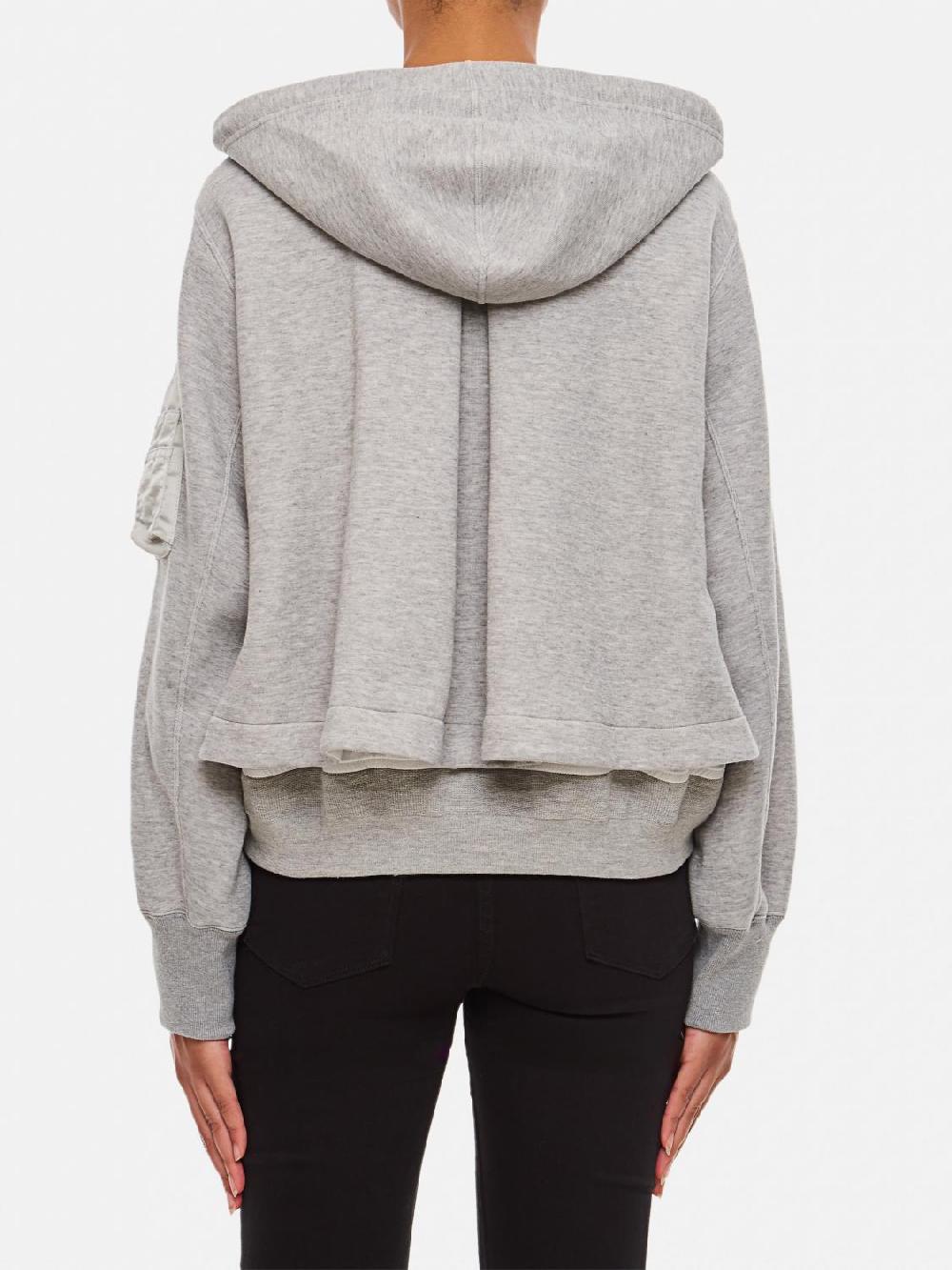 Giglio Felpa Con Zip In Misto Cotone Sacai