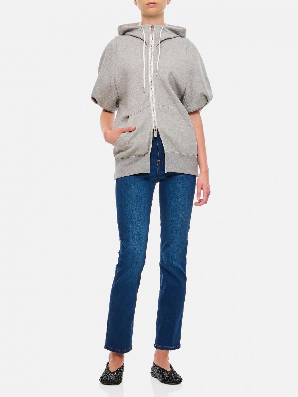 Giglio Felpa Con Zip Sacai In Misto Cotone