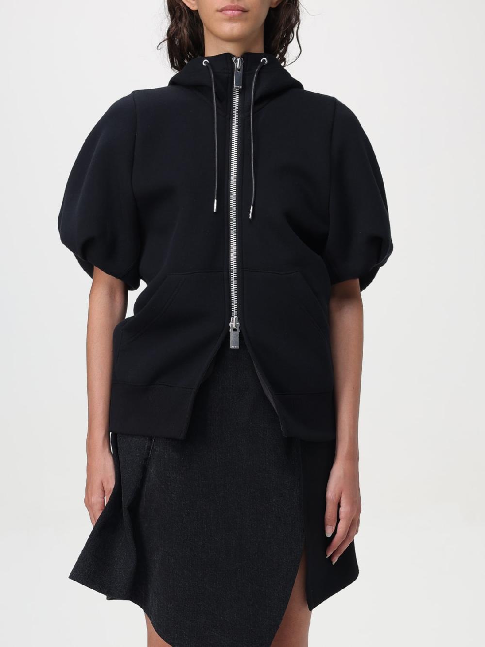 Giglio Felpa con zip Sacai in misto cotone