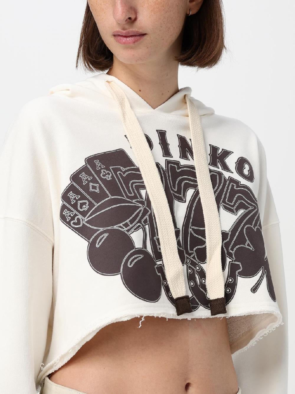 Giglio Felpa Crop Con Cappuccio Pinko