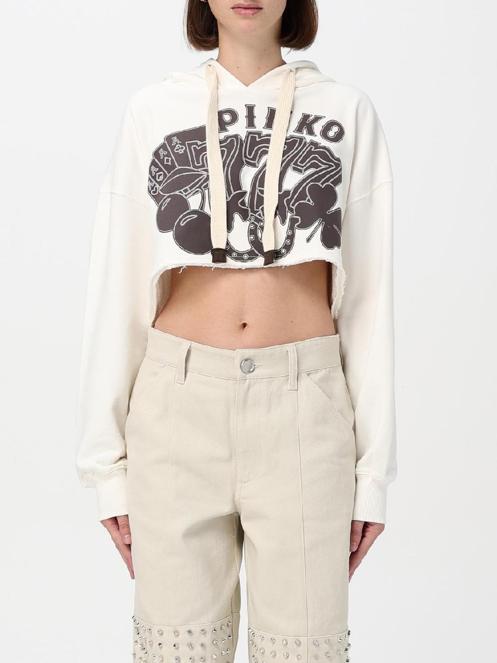 Giglio Felpa crop con cappuccio Pinko