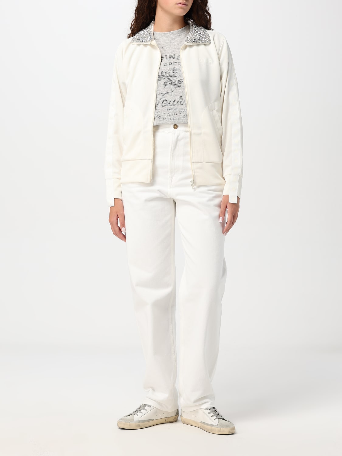 Giglio Felpa Golden Goose In Nylon Con Strass