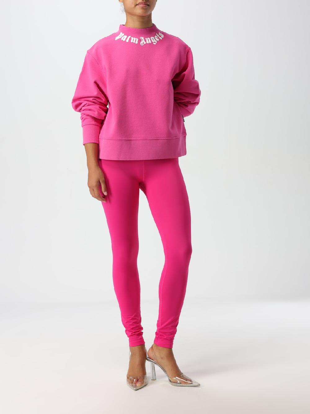 Giglio Felpa In Cotone Con Logo Palm Angels