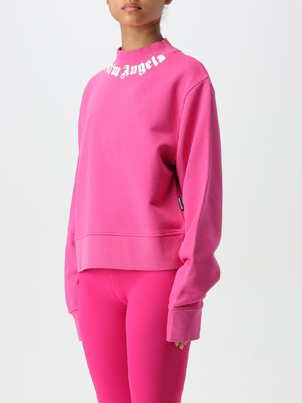 Giglio Felpa In Cotone Con Logo Palm Angels