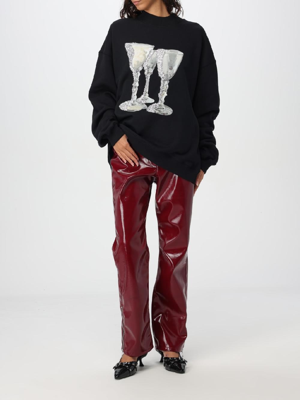 Giglio Felpa In Cotone Stampata MSGM