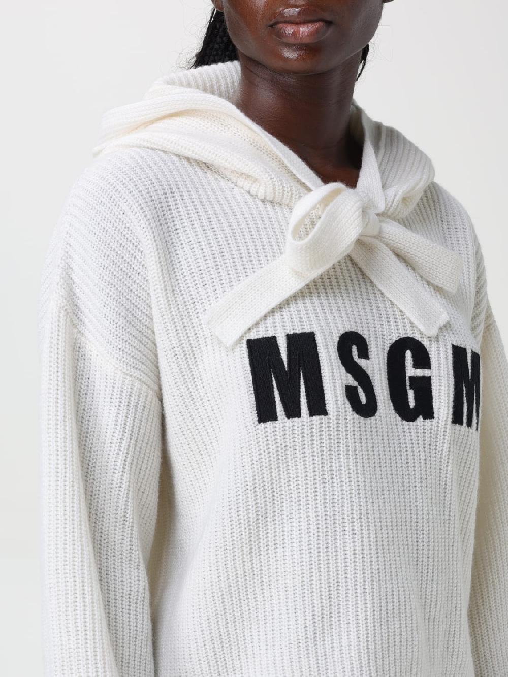 Giglio Felpa In Maglia Con Cappuccio MSGM