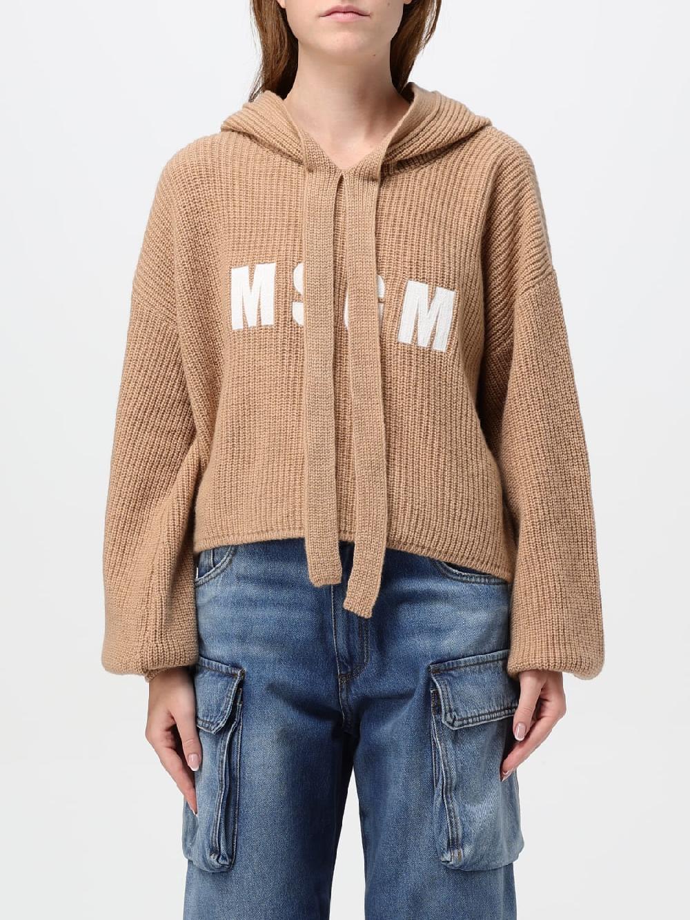 Giglio Felpa in maglia con cappuccio MSGM