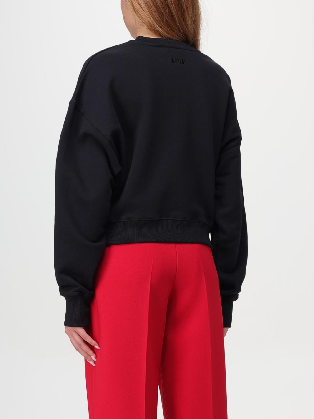 Giglio Felpa MSGM In Jersey Di Cotone Con Strass
