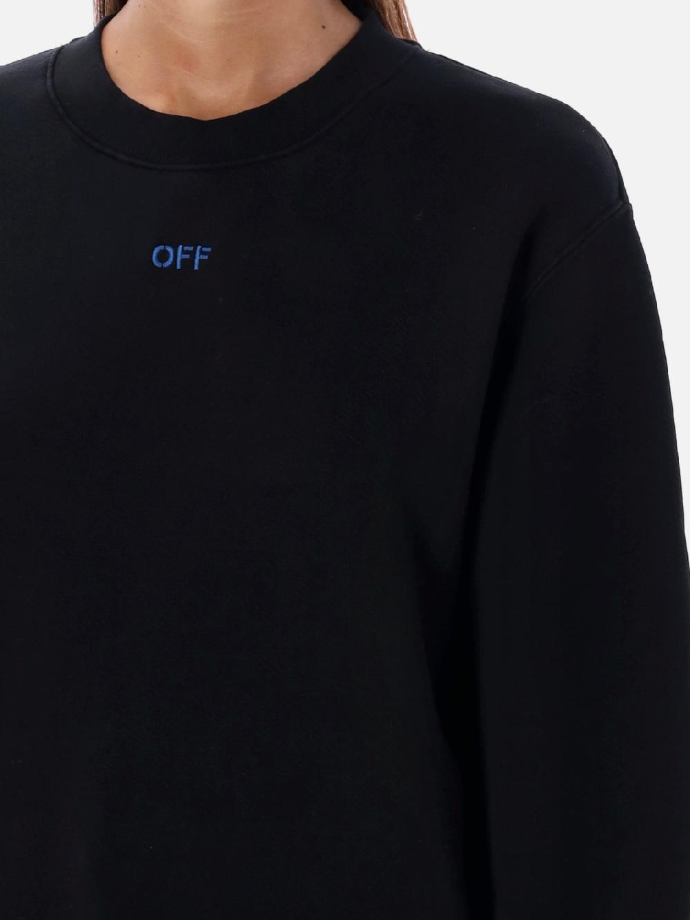 Giglio Felpa Off-White In Cotone Con Ricami