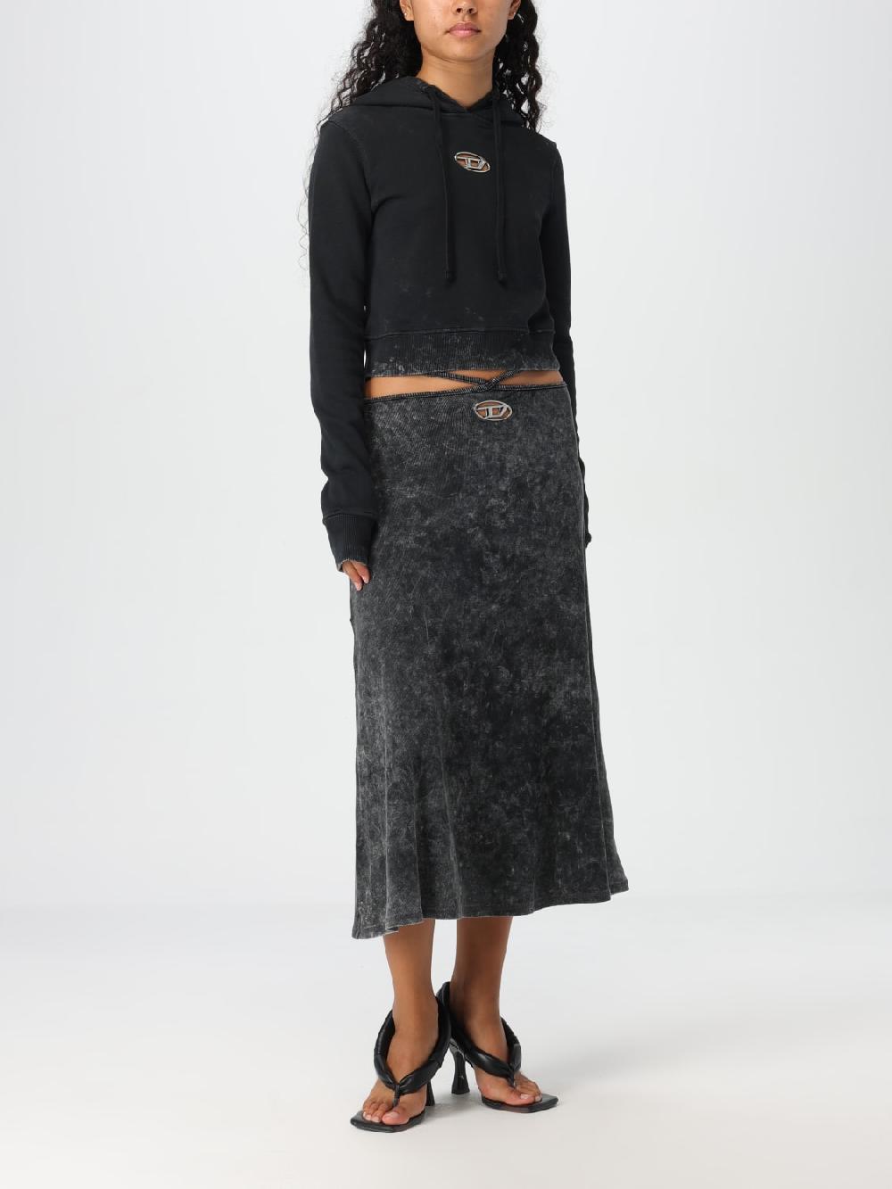 Giglio Felpa Oval D Diesel Crop Con Cappuccio