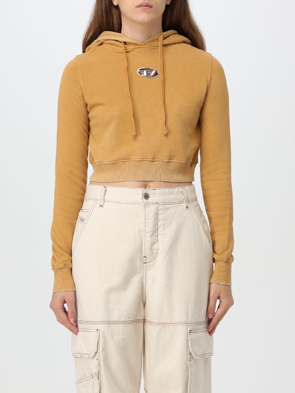 Giglio Felpa Oval D Diesel crop con cappuccio