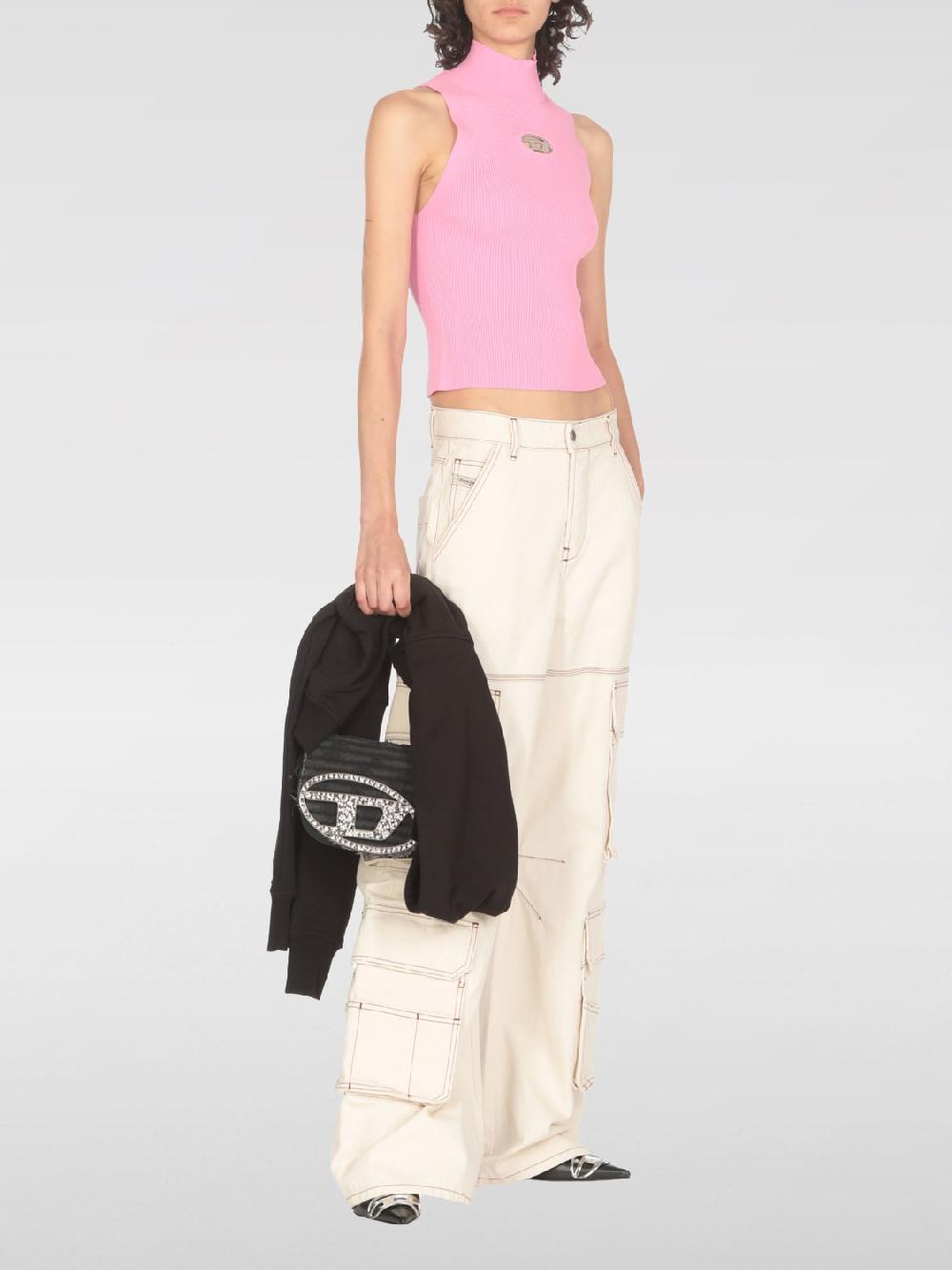 Giglio Felpa Oval D Diesel Crop Con Cappuccio
