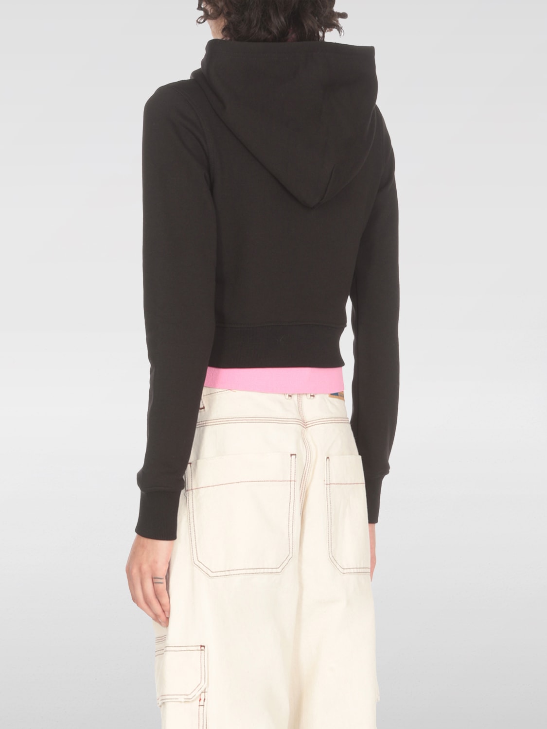 Giglio Felpa Oval D Diesel Crop Con Cappuccio