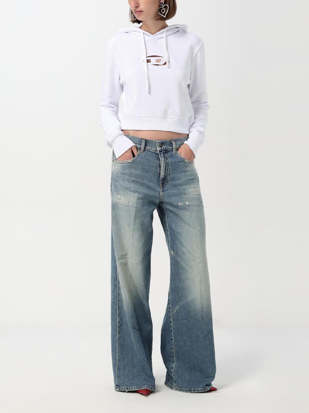 Giglio Felpa Oval D Diesel Crop Con Cappuccio