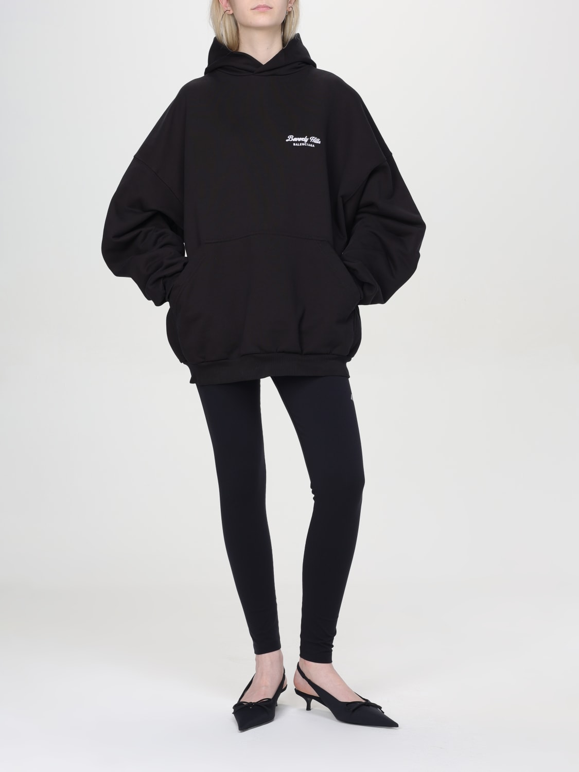 Giglio Felpa Oversize Con Mini Logo Balenciaga