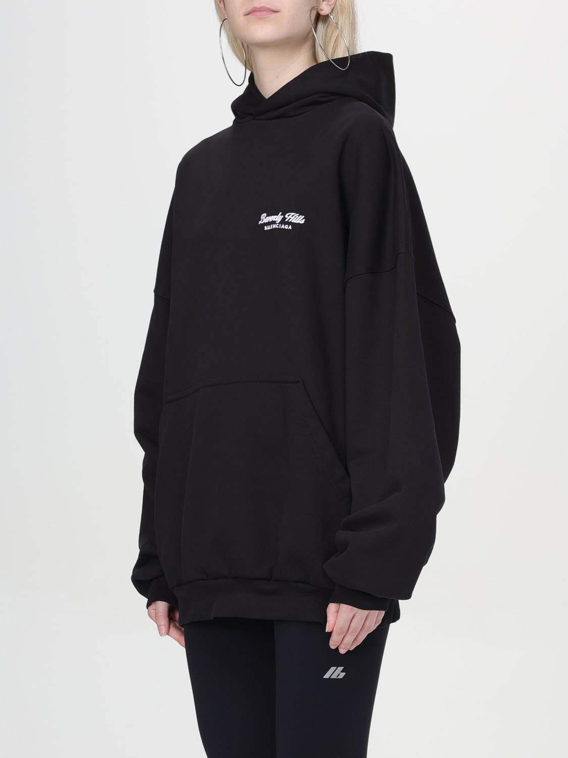 Giglio Felpa Oversize Con Mini Logo Balenciaga