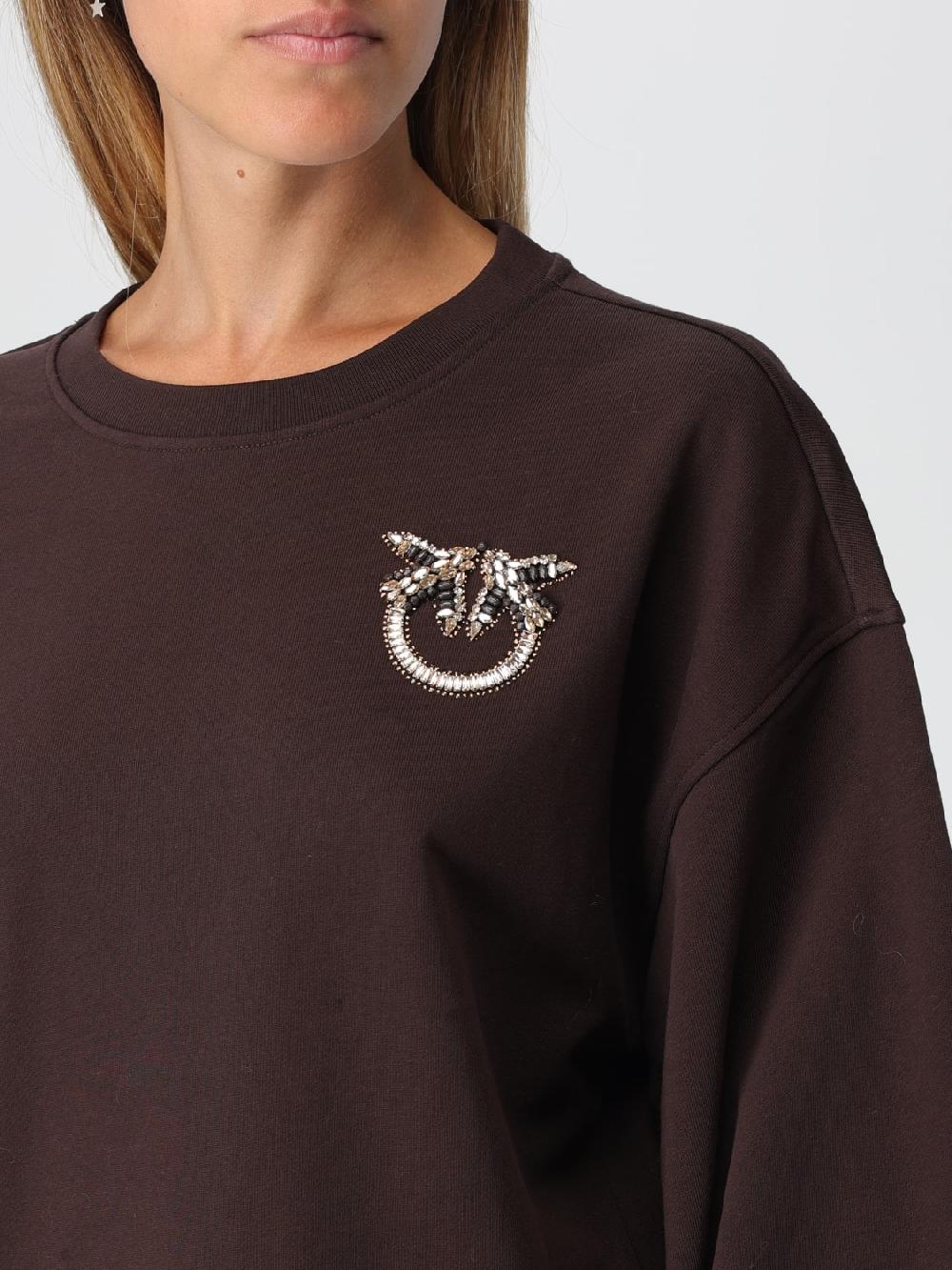 Giglio Felpa Pinko In Cotone Con Logo Di Strass