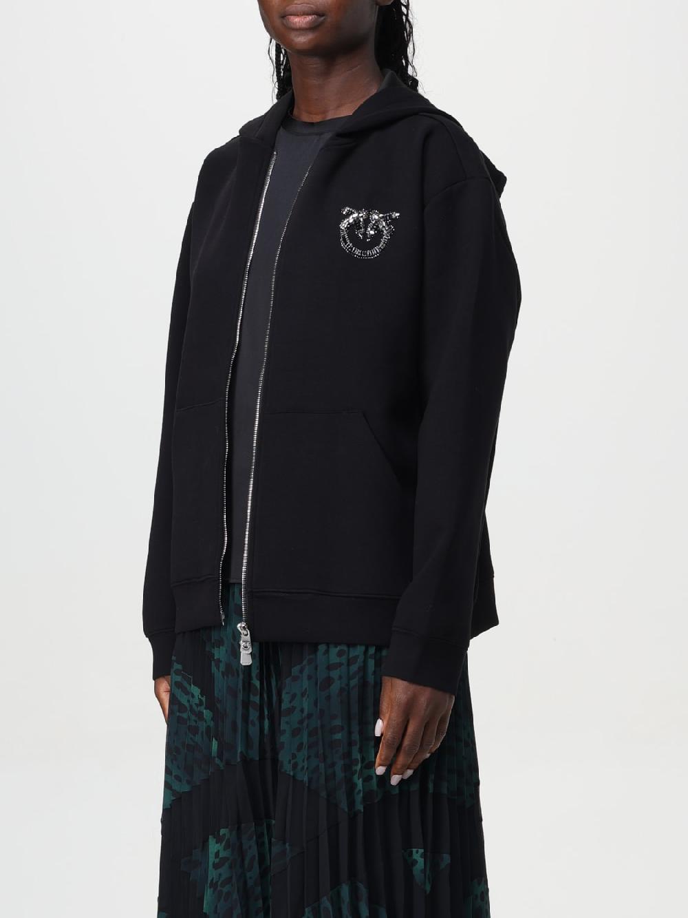 Giglio Felpa Pinko In Cotone Con Logo Di Strass