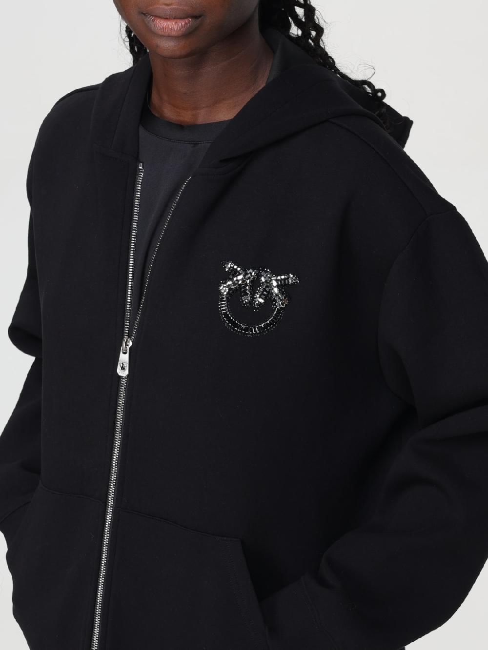 Giglio Felpa Pinko In Cotone Con Logo Di Strass