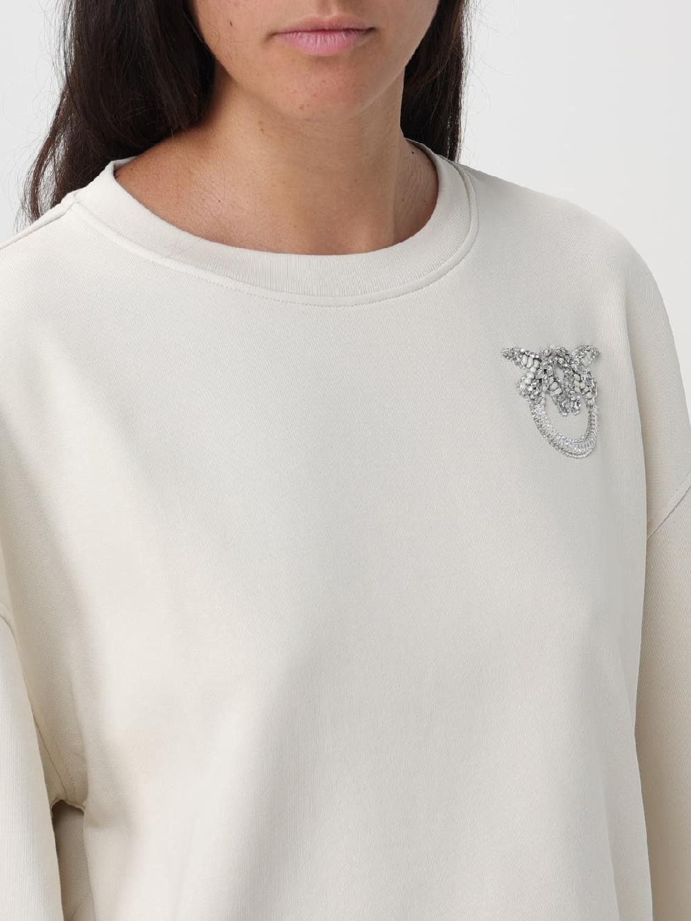 Giglio Felpa Pinko In Cotone Con Logo Di Strass