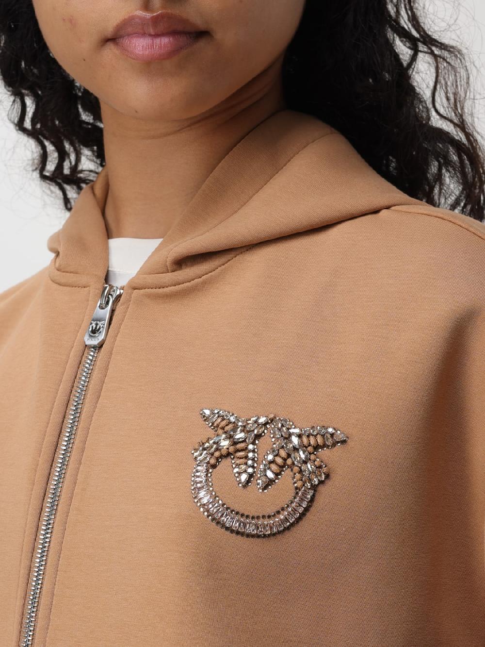 Giglio Felpa Pinko In Cotone Con Logo Di Strass