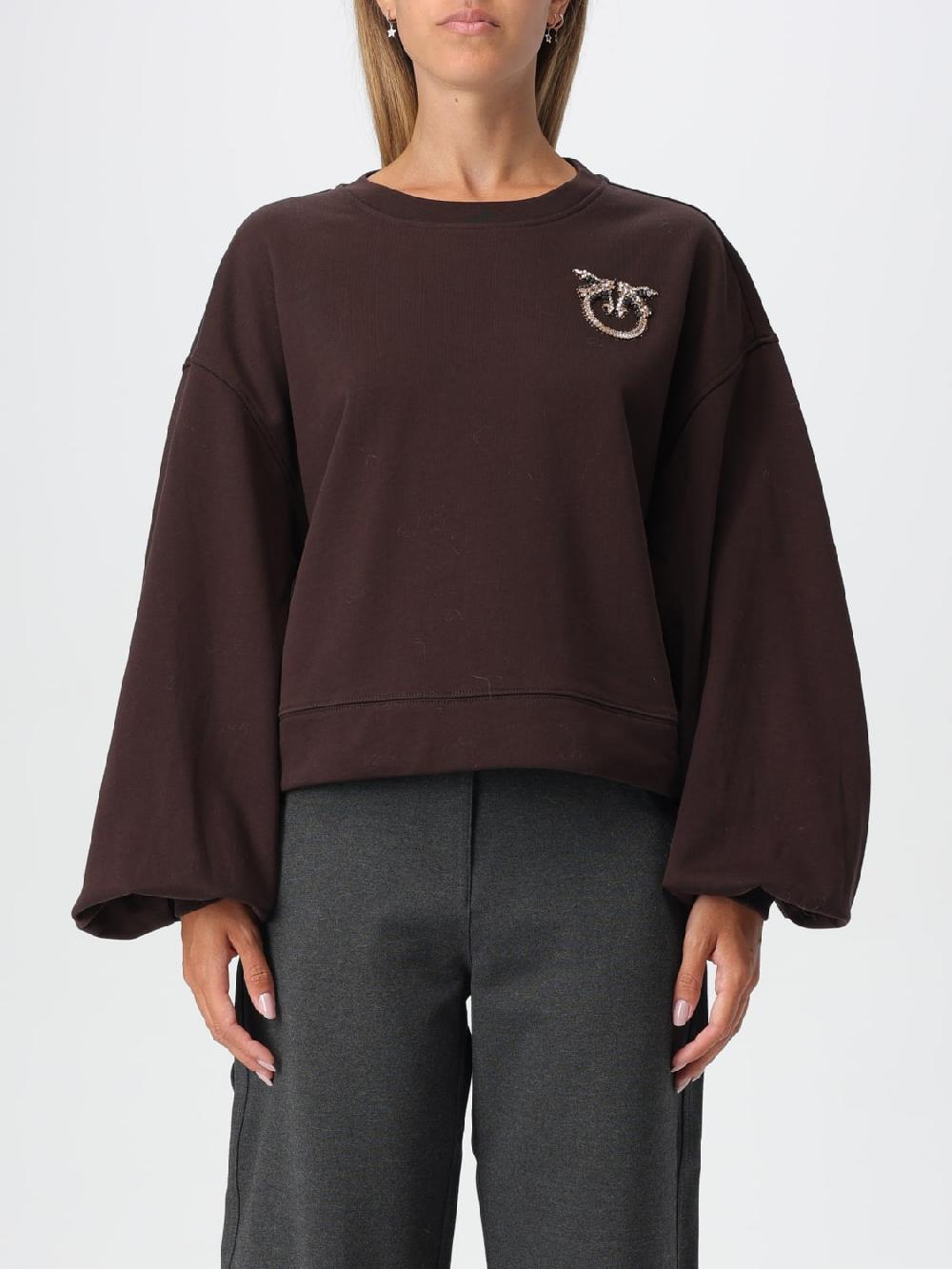 Giglio Felpa Pinko in cotone con logo di strass